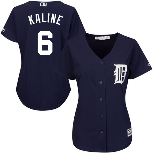 Tigers #6 Al Kaline Navy Blue Alternate Women's Stitched MLB Jersey